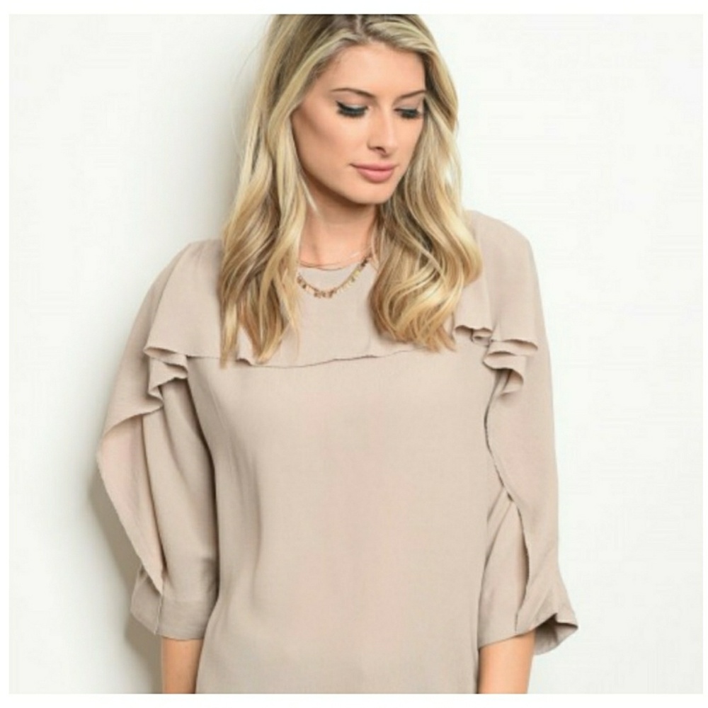 Taupe Design Blouse